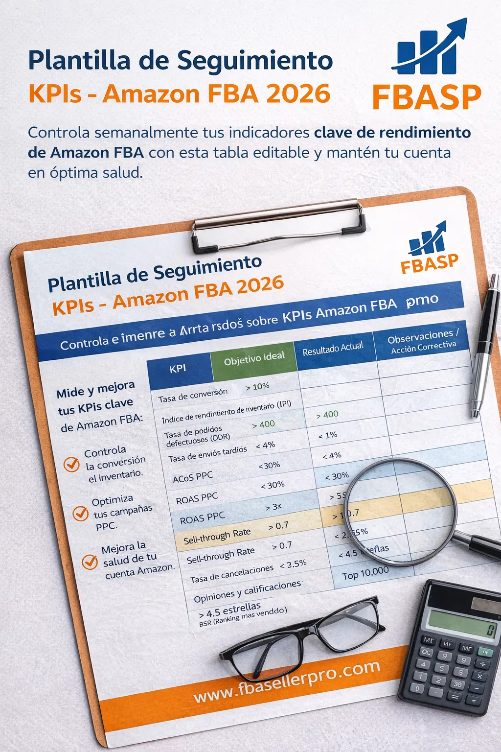 indicadores clave de rendimiento de una cuenta Amazon, mostrando métricas de ventas, ACOS, conversión y rentabilidad utilizadas por gestores profesionales para optimizar resultados.