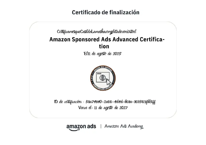 Certificación Amazon Ads