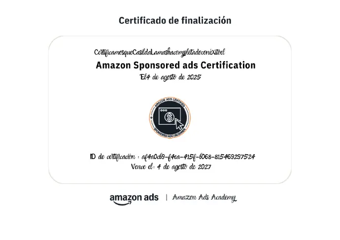 Certificación Amazon Ads