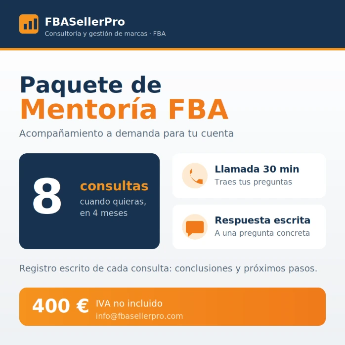 Paquete de Mentoría Amazon FBA — 8 consultas